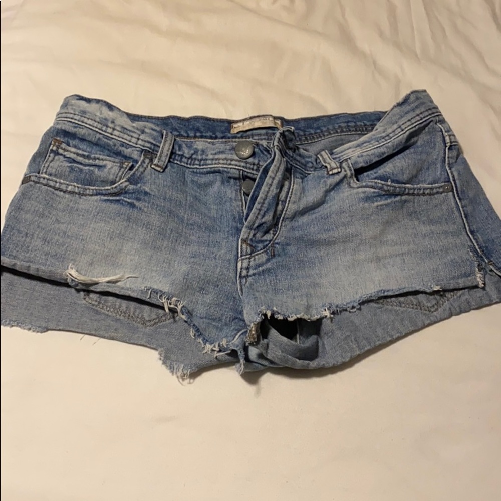 Free people low rise denim shorts